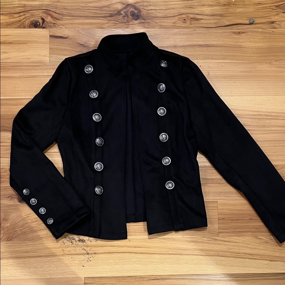Black Double-Breasted Women's Jacket